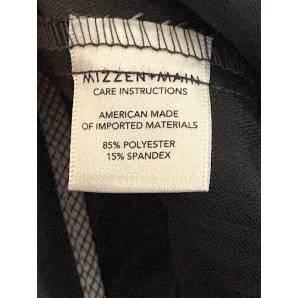 NWT MIZZEN + MAIN Performance Dress Pants Mens 33x30 Pewter Golf Made In USA